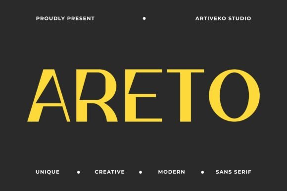 Areto: A Modern Sans Serif Font for Handmade Creations