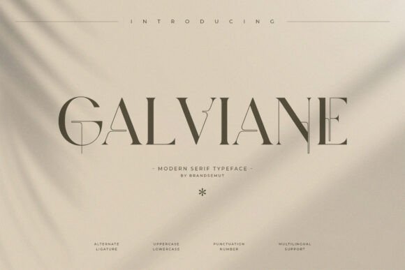 Galviane: A Modern Serif Font for Bold Branding