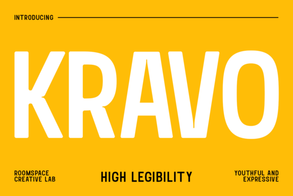 Kravo Regular: A Bold Sans Serif Font for Craft Creations