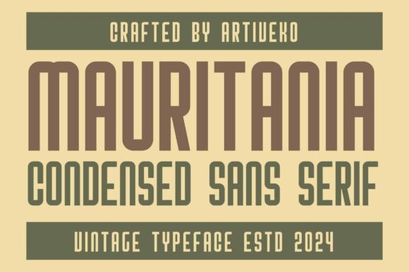 Mauritania: A Modern Sans Serif Font for Editorial Design
