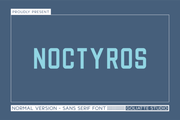 Noctyros: A Modern Sans Serif Font for Bold Branding