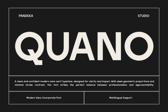 Quano Typeface for Modern Brand Campaigns