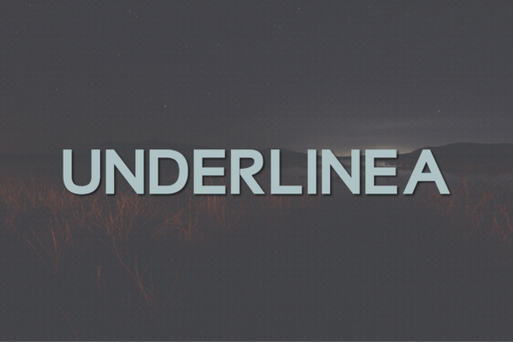 Underlinea: A Modern Sans Serif Typeface for Bold Editorial Design