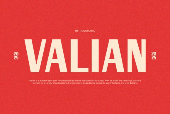 Valian: A Bold Sans Serif Font for Modern Web Design